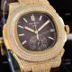 Japan Grade Copy Patek Philippe Nautilus Chrono Watches Gold Diamond Case (7)_th.jpg
